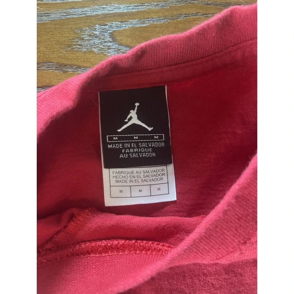 Y2K Air Jordan T-Shirt Men M Jumpman Logo Red Short Sleeve #23